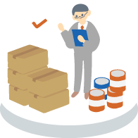 社内防災グッズの強化のイラストイメージ