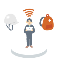 最新防災商材の情報発信のイラストイメージ