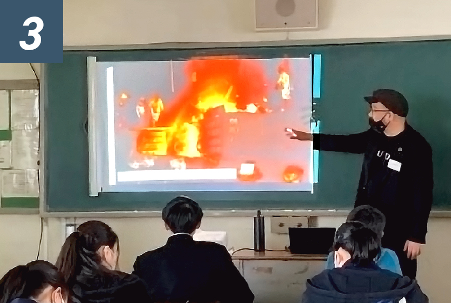 名古屋市立北高等学校でノダキ代表野田典嗣がBCPの講演を行うイメージ