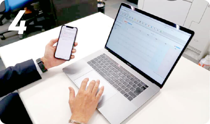 クラウド型グループウエア、SFA、CRMの導入。リモート環境の整備が整っているイメージ