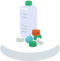 ペットボトルキャップ回収活動のイメージ